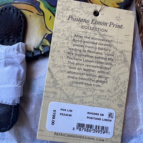 Patricia Nash Positano Limon Crossbody Bag with Blue Trim - Picture 4 of 4